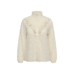 Women's long sleeve shirt KAFFE Curve Siggi Lace image-0