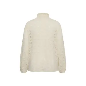 Women's long sleeve shirt KAFFE Curve Siggi Lace image-1