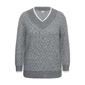 Woman sweater KAFFE Curve Signa image-1
