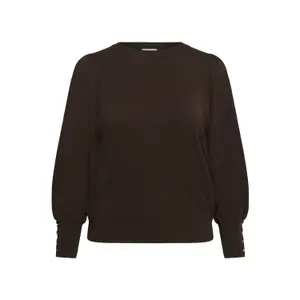 Women's round neck sweater KAFFE Curve Lizzy image-0