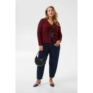 Women's knitted cardigan KAFFE Curve Kcmai image-3