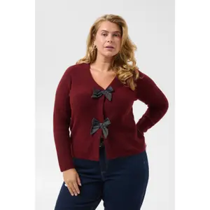 Women's knitted cardigan KAFFE Curve Kcmai image-5