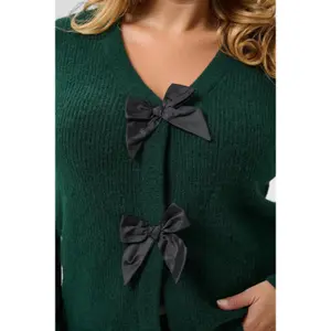 Women's knitted cardigan KAFFE Curve Kcmai image-3