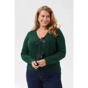 Women's knitted cardigan KAFFE Curve Kcmai image-6