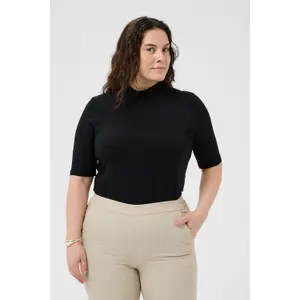 Women's roll neck t-shirt KAFFE Curve KClima image-5