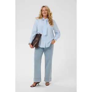 Women's long sleeve shirt KAFFE Curve Kcliama image-1
