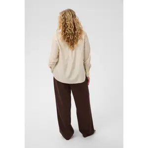 Women's long sleeve shirt KAFFE Curve Kcliama image-5