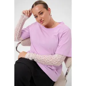 Women's long sleeve T-shirt KAFFE Curve Kcellina image-5