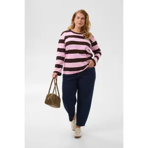 Women's long sleeve T-shirt KAFFE Curve Kcfilona image-3