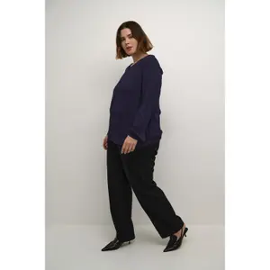 Blusa de manga comprida feminina KAFFE Curve Ami image-2