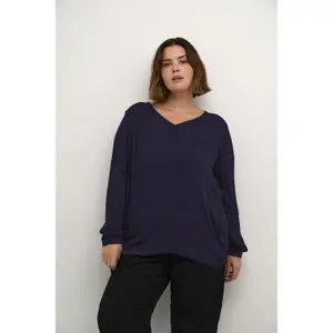 Blusa de manga comprida feminina KAFFE Curve Ami image-1