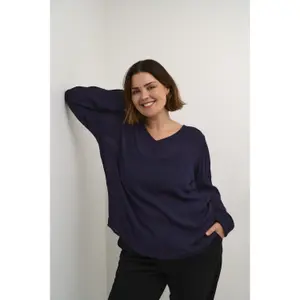 Blusa de manga comprida feminina KAFFE Curve Ami image-3