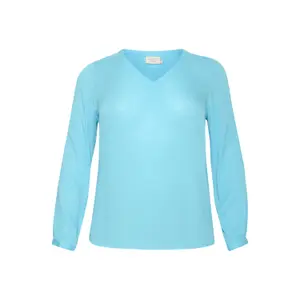 Blusa de manga comprida feminina KAFFE Curve Ami image-0