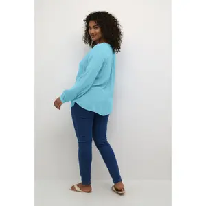 Blusa de manga comprida feminina KAFFE Curve Ami image-4