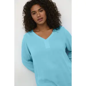Blusa de manga comprida feminina KAFFE Curve Ami image-5
