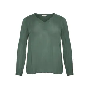 Blusa de manga comprida feminina KAFFE Curve Ami image-0