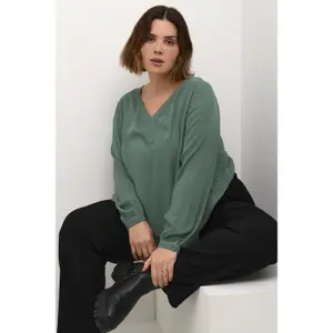 Blusa de manga comprida feminina KAFFE Curve Ami image-2