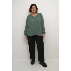 Blusa de manga comprida feminina KAFFE Curve Ami image-1