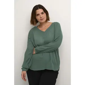 Blusa de manga comprida feminina KAFFE Curve Ami image-3