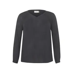 Blusa de manga comprida feminina KAFFE Curve Ami image-0