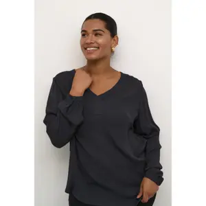 Blusa de manga comprida feminina KAFFE Curve Ami image-5