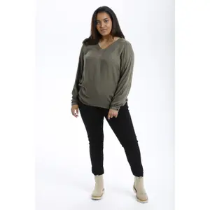 Damesblouse met lange mouwen KAFFE Curve Ami image-1