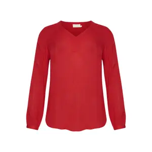 Blusa de manga comprida feminina KAFFE Curve Ami image-0