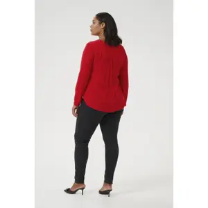 Blusa de manga comprida feminina KAFFE Curve Ami image-4