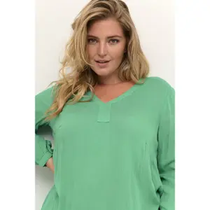 Damen Bluse mit langen Ärmeln KAFFE Curve Ami image-5