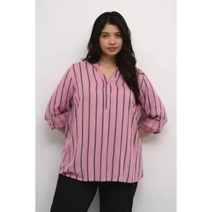 Blusa feminina KAFFE Curve Sida image-3