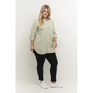 Camisa de manga comprida feminina KAFFE Curve Nana image-4