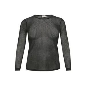 Blusa de manga comprida feminina KAFFE Curve Flocku image-0