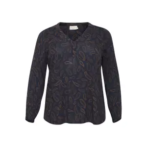 Bluzka damska KAFFE Curve Olive Ami image-0