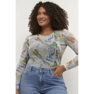 Langärmelige Bluse, Damen KAFFE Curve Meshu image-3