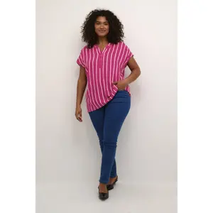 Blusa feminina KAFFE Curve Sida Wing Sl image-1