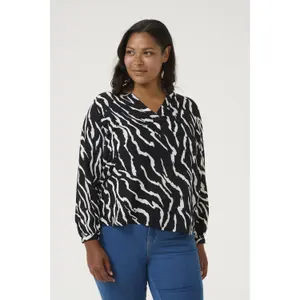 Blusa de manga comprida feminina KAFFE Curve Mirta Tilly image-2
