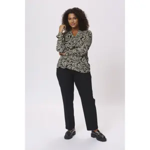 Blusa de manga comprida feminina KAFFE Curve Mirta Tilly image-1