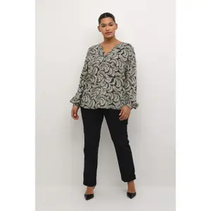 Blusa de manga comprida feminina KAFFE Curve Mirta Tilly image-4
