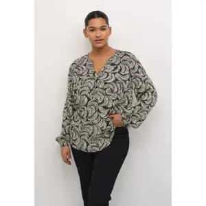 Blusa de manga comprida feminina KAFFE Curve Mirta Tilly image-5