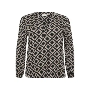 Blusa de manga comprida feminina KAFFE Curve Mirta Tilly image-0
