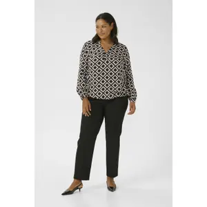 Blusa de manga comprida feminina KAFFE Curve Mirta Tilly image-1