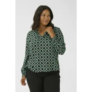 Blusa de manga comprida feminina KAFFE Curve Mirta Tilly image-2