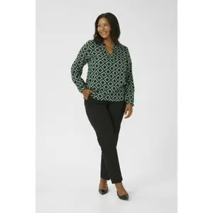 Blusa de manga comprida feminina KAFFE Curve Mirta Tilly image-1