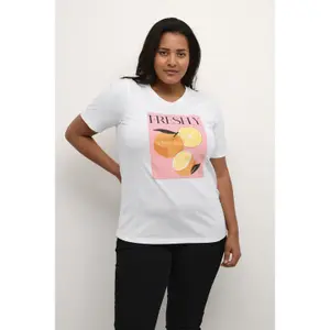 T-shirt de mulher KAFFE Curve Normi image-2