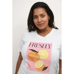 T-shirt de mulher KAFFE Curve Normi image-5