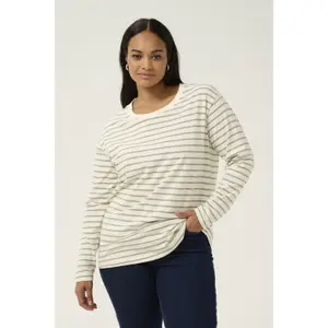 T-shirt de manga comprida feminina KAFFE Curve Winni image-0