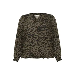 Blusa de manga comprida feminina KAFFE Curve Diana image-0