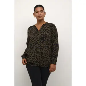 Blusa de manga comprida feminina KAFFE Curve Diana image-2