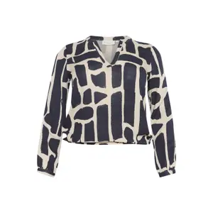 Blusa de manga comprida feminina KAFFE Curve Diana image-0
