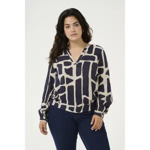 Blusa de manga comprida feminina KAFFE Curve Diana image-2